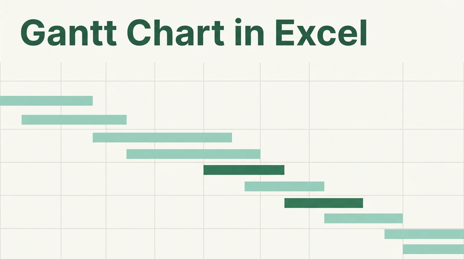 How to Make a Gantt Chart in Excel (Without an Add-In)