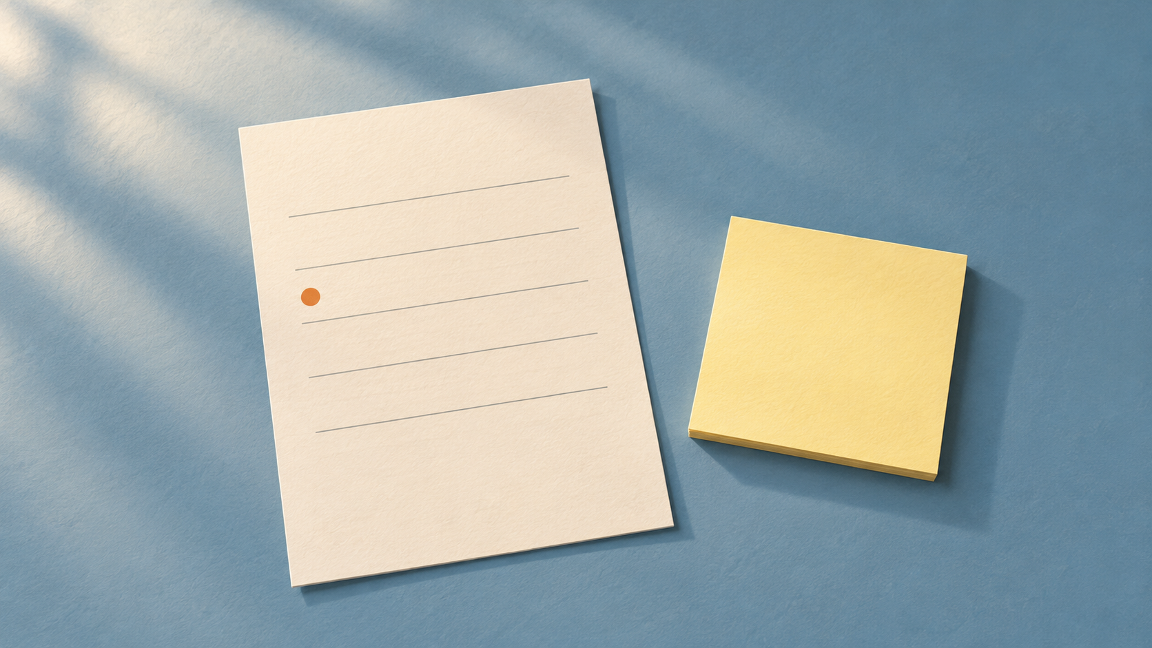 Editorial illustration of one short task list with a visible next-action note beside it